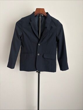 Cat & Jack Boys Navy Blue Blazer Jacket Size 7 NWT Formal Suit Coat w/ Shoulder